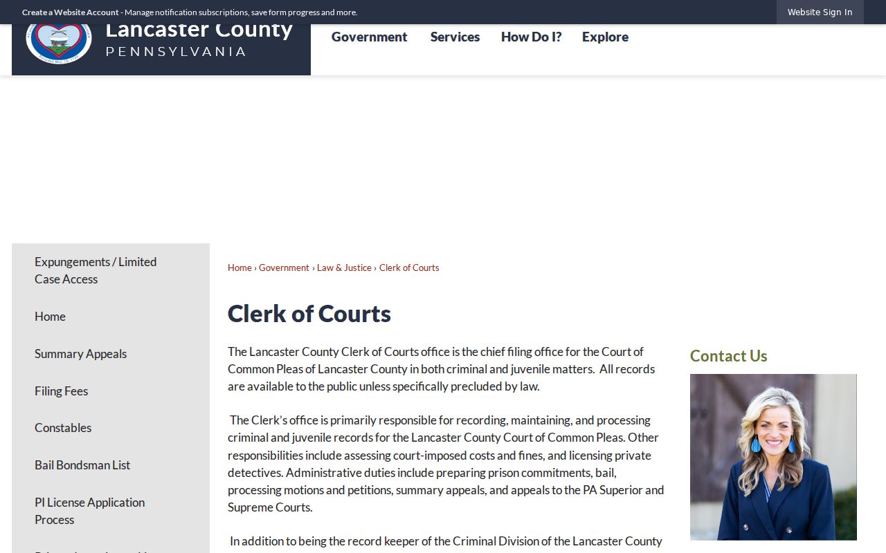 Manor Township city directory record follow-up at Lancaster Clerk of Courts