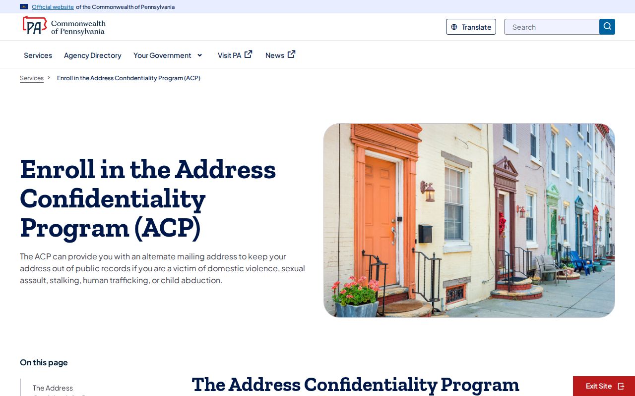 Manor Township residents directory source for Pennsylvania Address Confidentiality Program