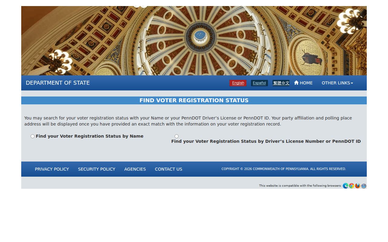 Manor Township residents directory source for Pennsylvania voter registration status