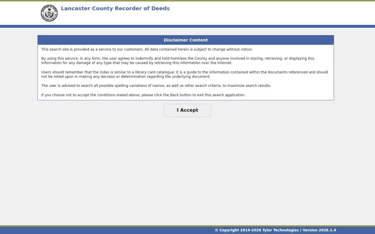 Manor Township street directory source for Lancaster Recorder public search